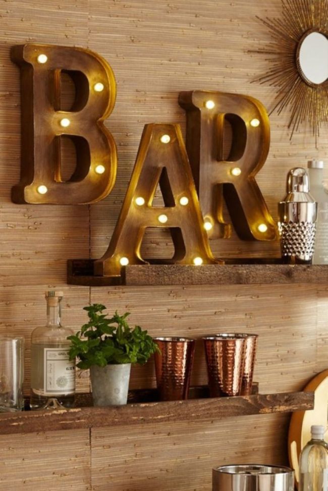 home bar decorative element