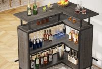 l shaped home bar cabinet