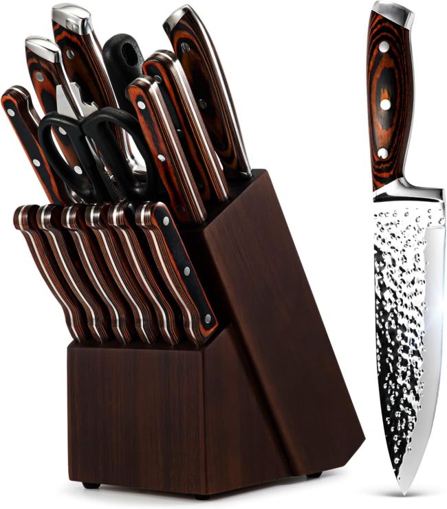 premium 15-piece kitchen knife set